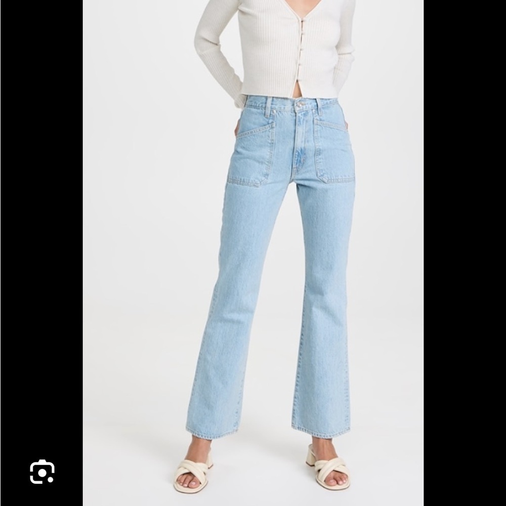 Slvrlake Charlotte Clear Skies High Rise Bootcut Flare Light Wash Jeans size 25 - Picture 3 of 13
